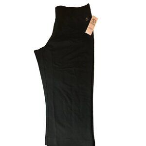 Christine Alexander 2X Black Cotton Capri Sweat Pant Track Exercise Dance Gym Yo